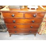 A 19thC. Chest Of Two Over Three Drawers