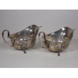 A Pair Of Small Silver Sauce Boats