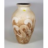 A Large 1930'S Bretby Dragon Vase 18in High