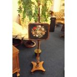 A Victorian Rosewood Adjustable Firescreen