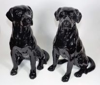 Two Beswick Fireside Labrador Dogs