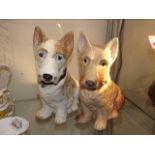 Two Large Sylvac Dog Figures