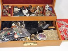 A Jewellery Box & Contents