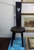 A C.1900 Oak Spinning Chair