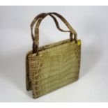 A Vintage Reptile Skin Handbag