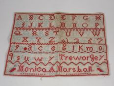 A 19thC. Alphabet Sampler Monica A. Marshall Trewo