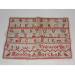 A 19thC. Alphabet Sampler Monica A. Marshall Trewo
