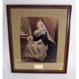 A 19thC. Framed Print Of Victoria Encompassing Her