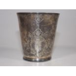 A French Engraved Silver Beaker