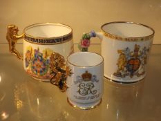 Three Royal Commemorative Cups