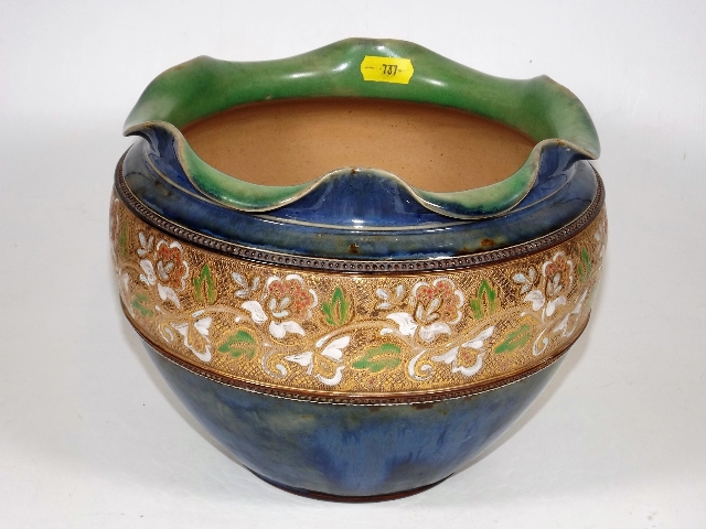 A Doulton Stoneware Jardiniere 7in