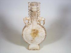 A 19thC. Chinese Soapstone Moon Flask With Stopper