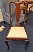 A Set Of Four 19thC. Mahogany Dining Chairs With C