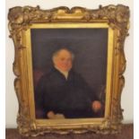 A 19thC. Gilt Framed Oil Of Gentleman, Image 15in