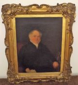 A 19thC. Gilt Framed Oil Of Gentleman, Image 15in