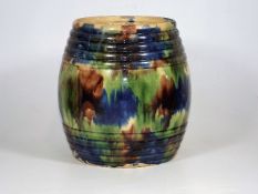 A 19thC. Whieldon Majolica Biscuit Barrel Lacking