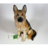 A Large Beswick Fireside German Shepherd Dog