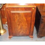 A Small Mahogany Record Cabinet & Contents