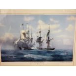 A Signed Derek Gardner Print Depicting 1814 US Cap