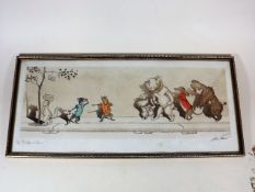A 19thC. Hand Coloured Signed French Print