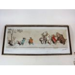 A 19thC. Hand Coloured Signed French Print