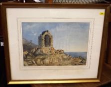 19thC. S. G. Jardine Framed Watercolour Of Shrine