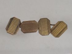 A Pair Of Back & Front Gold Cufflinks