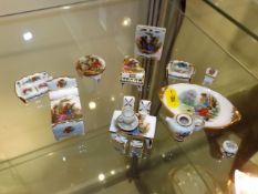 A Quantity Of Limoges Porcelain Dolls House Items