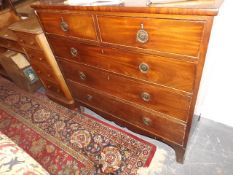 A 19thC. Mahogany Chest Of Drawers