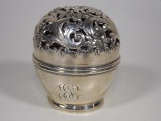 An Antique Silver Potpourri