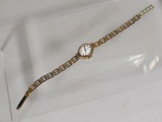 A Ladies 9ct Gold Rotary Watch