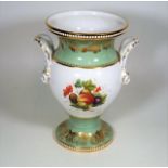 A Signed Spode Porcelain Campana Vase
