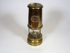 A Brass Ashington Colliery Miners Lamp