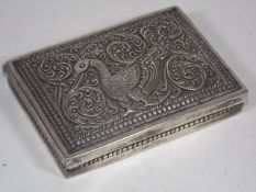 A Silver Asian Cigarette Box