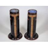 A Pair Of Doulton Stoneware Vases 7.75in