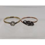 Two 9ct Gold Rings A/F