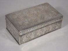 A White Metal Asian Cigar Box