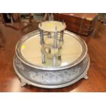 A Large Edwardian Silver Plated Wedding Plateau Wi