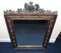 A 19thC. Carved Frame Mirror, Some Faults To Crest