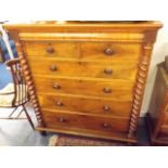 A Large 19thC. Scottish Mahogany Chest Of Drawers