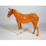 Rare Beswick Horse With White Mane & Banded Tail