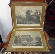 A Pair Of 19thC. French Prints Of Charenton Printe