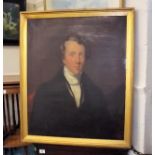 A 19thC. Framed Oil Of Gentleman, Image Size 30in