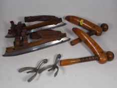 A Pair Of Victorian Ice Skates, A 19thC. Pir Of Wa