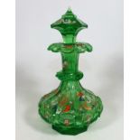 A 19thC. Bohemian Glass Decanter Decorated With En