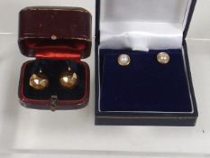 Two Sets Of 9ct Earrings