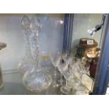 A Pair Of Victorian Decanters, Six Victorian Wine