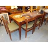 A Retro Teak Younger Dining Suite Of A Table & Six