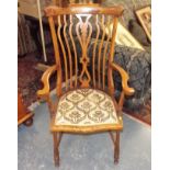 A C.1900 Stick Back Armchair