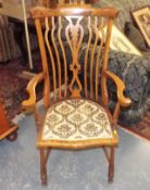 A C.1900 Stick Back Armchair